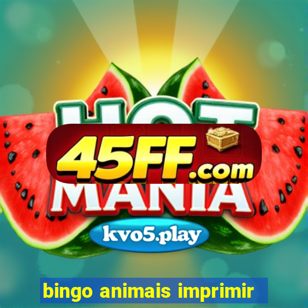 bingo animais imprimir